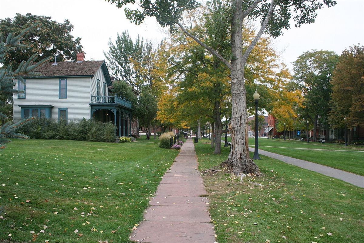 A historic residential street in Denver